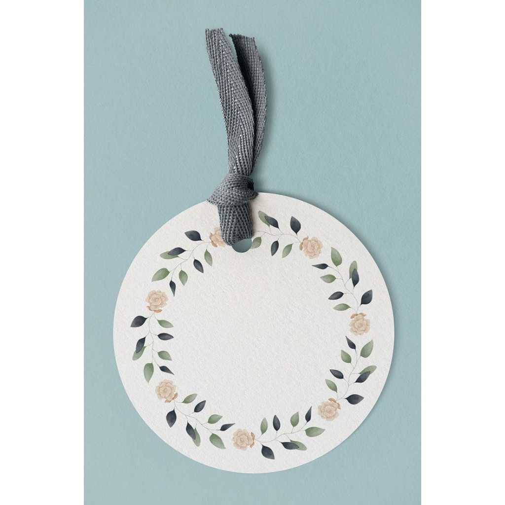 

Hang tag bentuk bulat/kotak ukuran 4cm, bahan art paper 260 gram