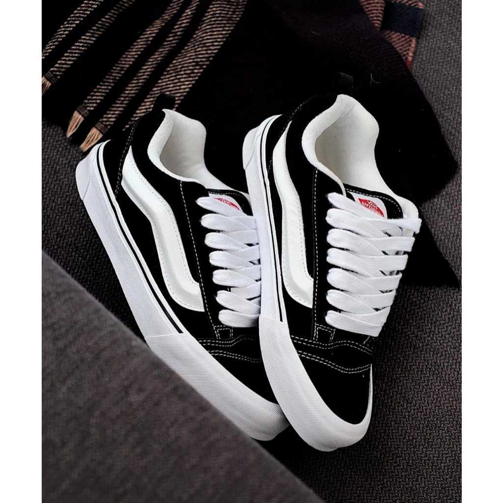 Vans Vault UA Knu-Skool VR3 Lx Imran Potato Black White Vans Knu Skool Vans Knu Black White Grade Original Sepatu Pria Wanita Sneakers