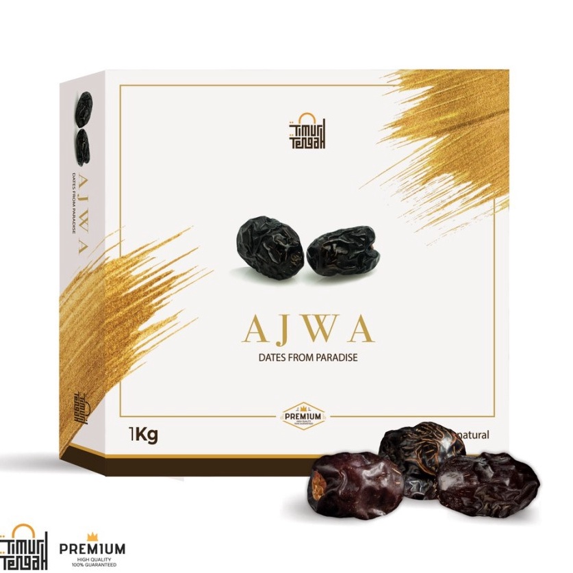 

VQBQ1710 TEBUS MURAH Timur Tengah Kurma Ajwa 1Kg Kurma Nabi Premium Original High Quality