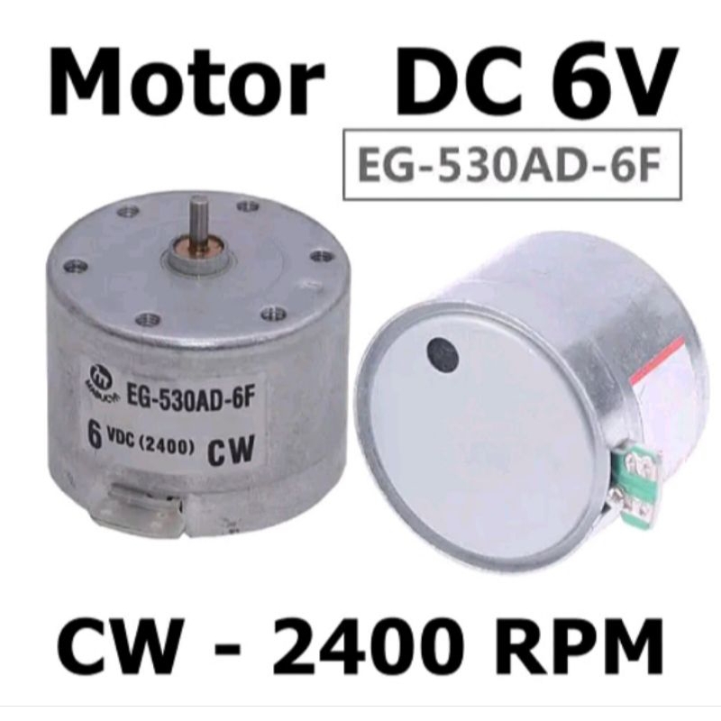 dinamo motor DC 6v cw rpm2400