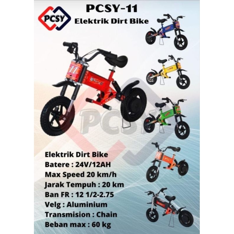 Electrik Dirt Bike PC MOTO PCSY 11 Motor Listrik Scooter Listrik