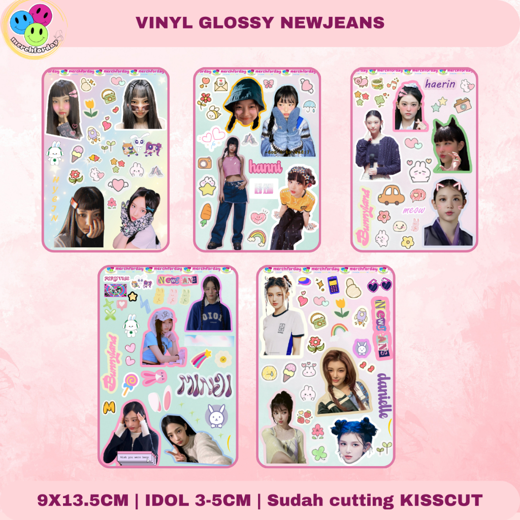 

Sticker Glossy KPOP NEWJEANS A6 with deco item