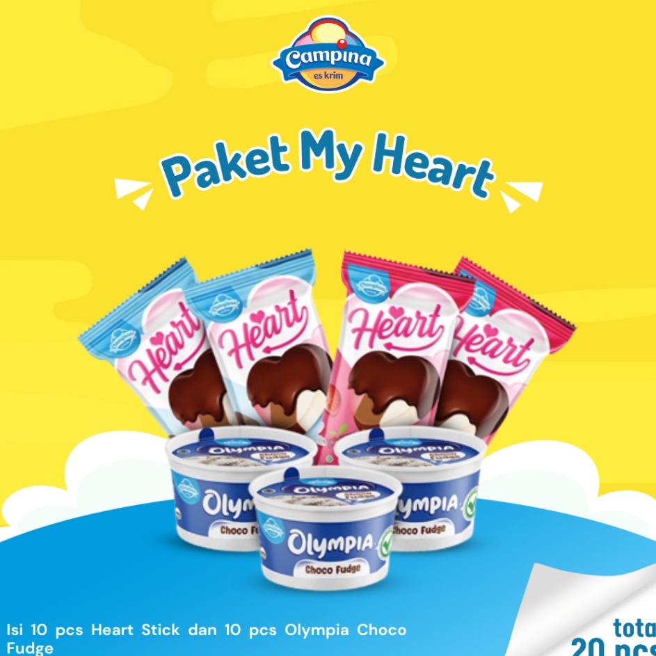 

FCTW3072 ORIGINAL% CAMPINA PAKET MY HEART - ES KRIM