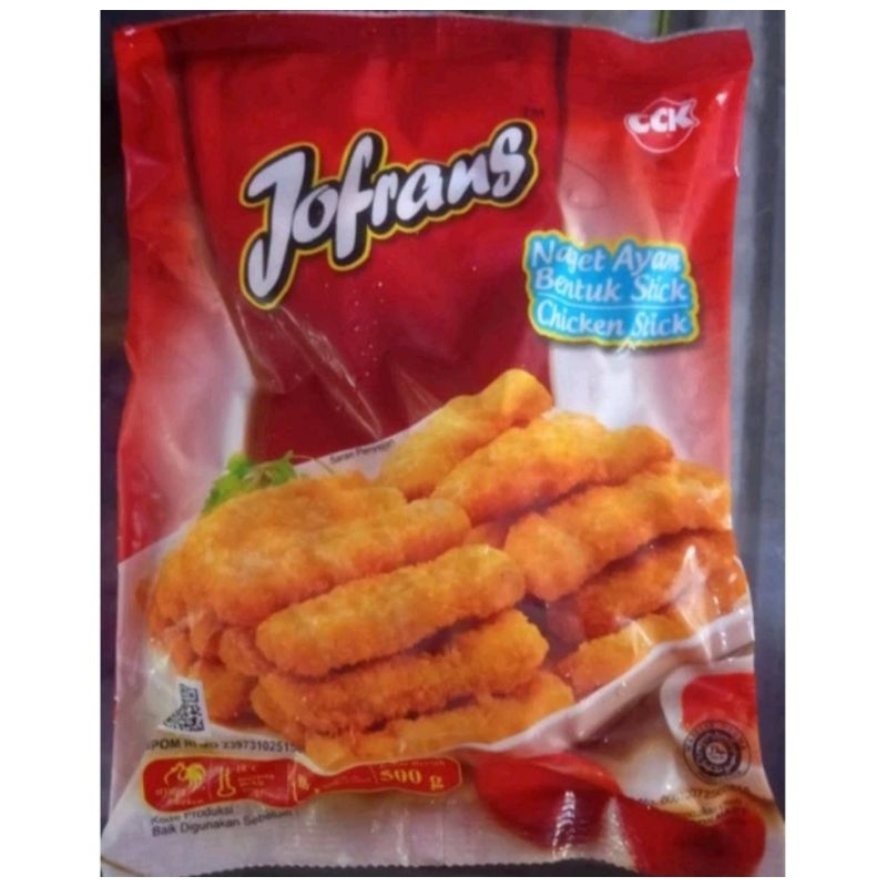 

Jofrans Chicken Nugget Bentuk Stik 500gr / Naget Ayam Stick