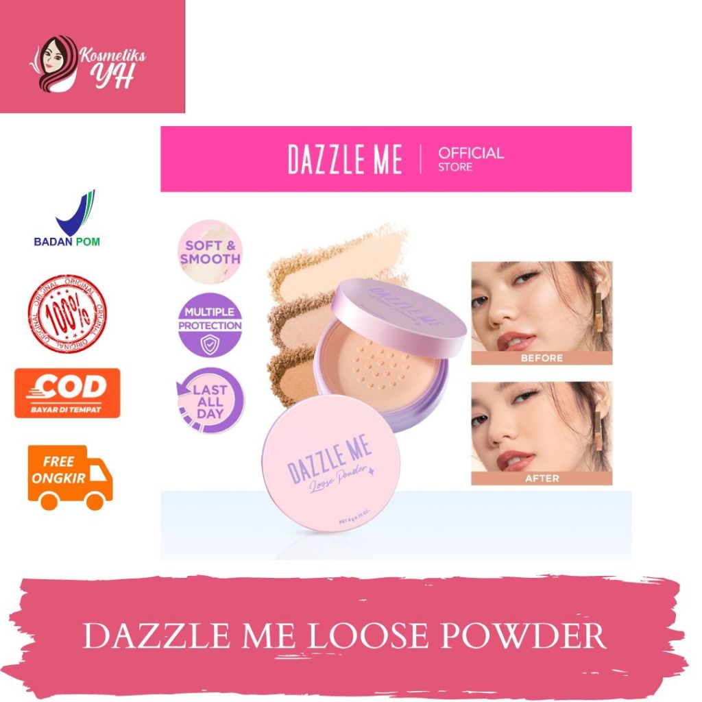 DAZZLE ME LOOSE POWDER ATAU BEDAK TABUR DAZZLE ME DAN LOOSE POWDER DAZZLE ME SERTA BEDAK DAZZLE ME