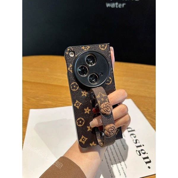 case casing PU LEATHER WRISTBAND STRAP STAND DESIGN LUXURY BRAND OPPO FIND N2 N3 FOLD N2FOLD N3FOLD