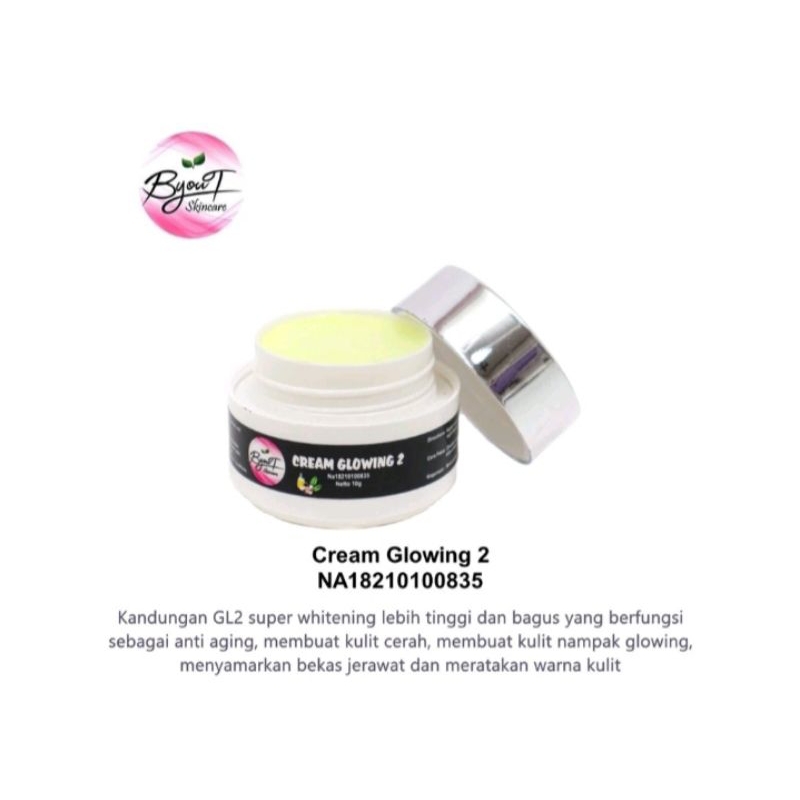 GL2 Cream Glowing 2 Whitening Super Tinggi Wajah pemutih cepat bpom krim farma dokter farmasi TERMUR