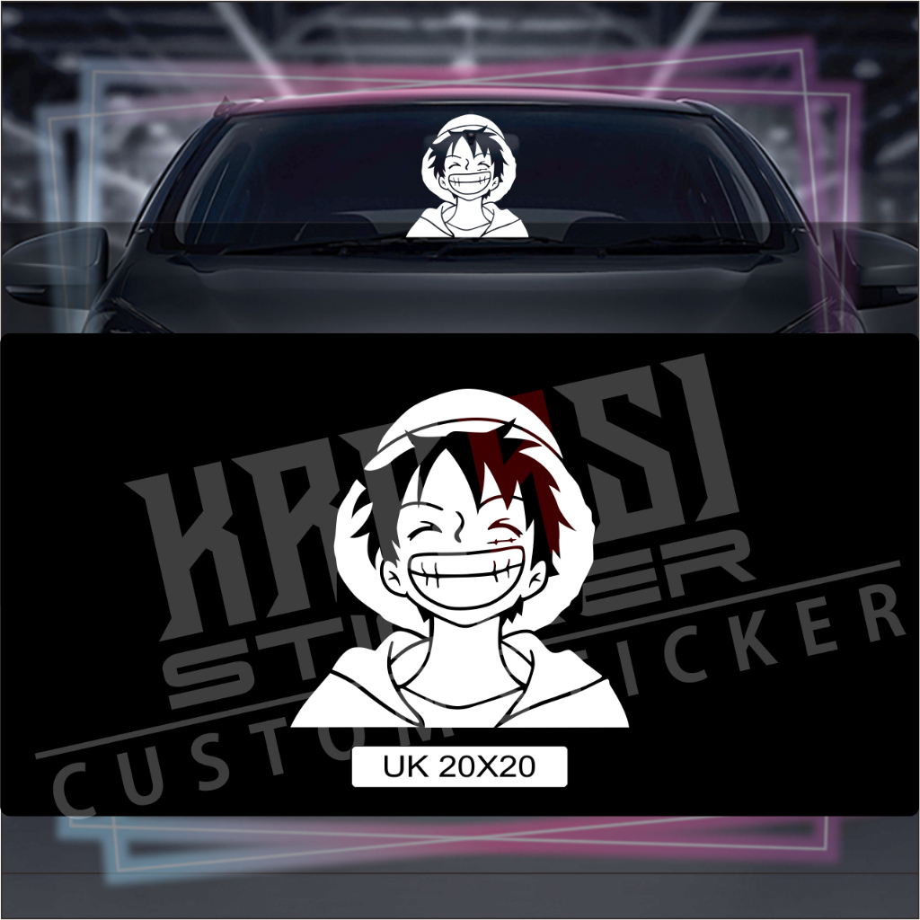 STIKER  LUFFI ONE PIECE STIKER MOBIL ONE PIECE  STIKER DINDING ONE PIECE