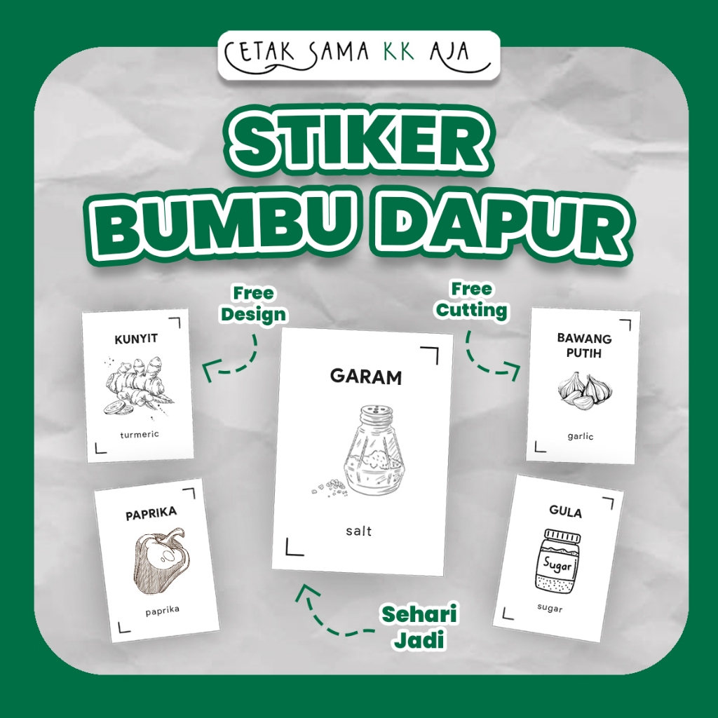 STIKER BUMBU DAPUR STIKER MASAK STICKER IBU IBU