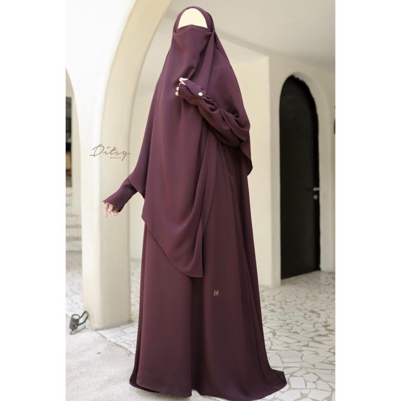 NWT Ditsy Moslem Lorry Dark Maroon L