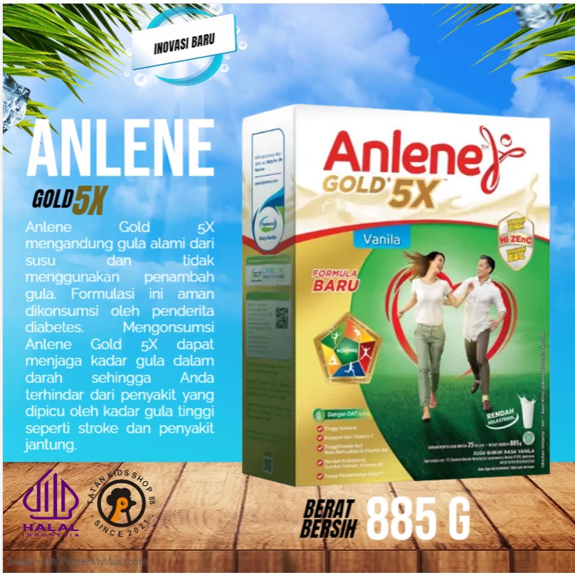 

✨STAR✨ Anlene Gold 5X 885 gr Plus vanila Coklat Original Plain 900gr 620gr Susu Dewasa Tinggi Kalsium Protein Kolagen Vitamin C Jaga kesehatan Tulang Dan Sendi !!!