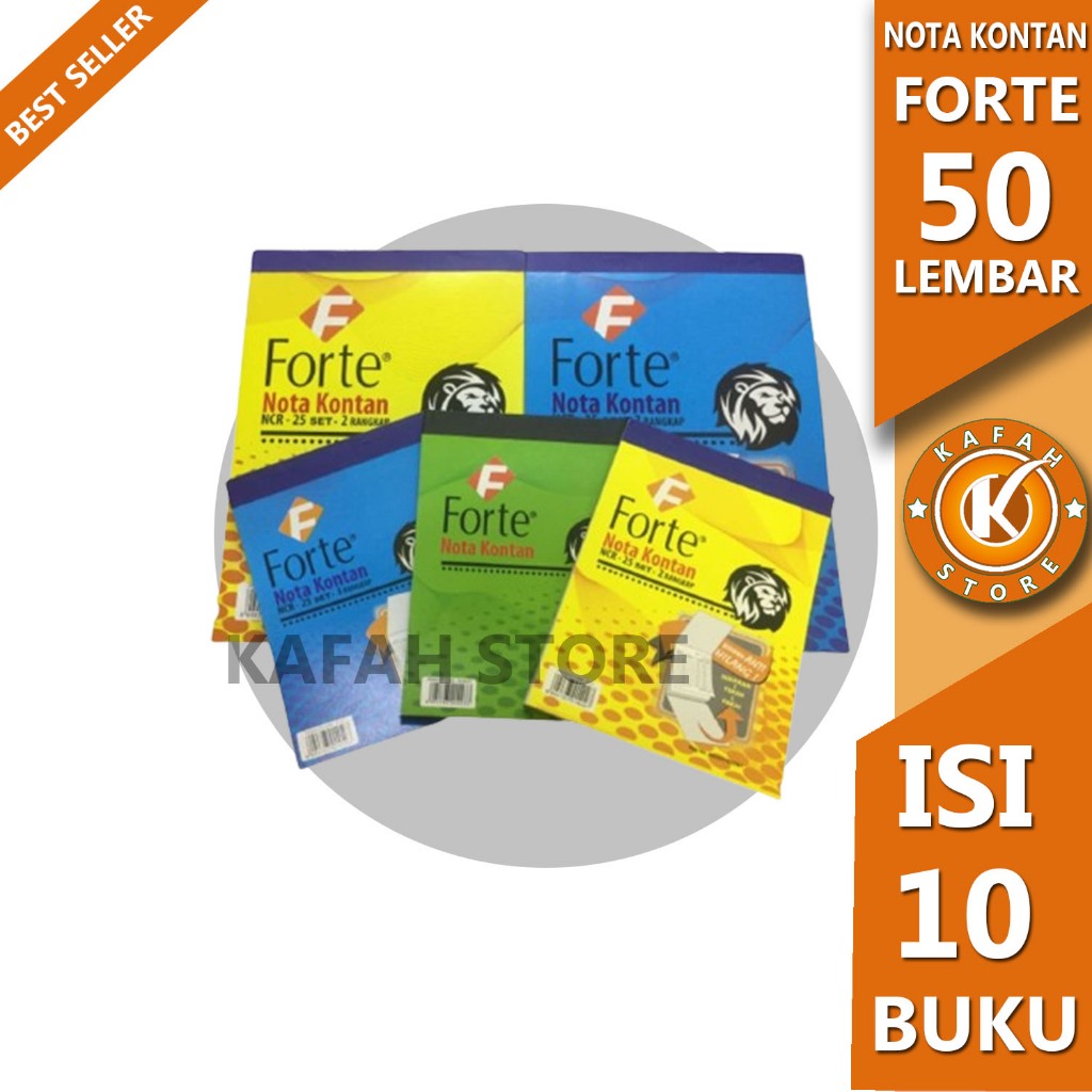 

NOTA KONTAN KECIL 1ply/2ply FORTE, 1 PAK 10 KAFAH STORE