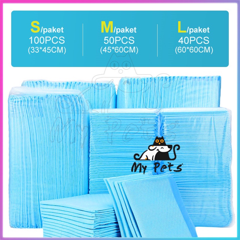 HARGA GROSIR 100 PCS/Paket Pad Pipis Kucing Alas Pipis Kucing Anjing Underpad Kucing Anjing Pipis Ku