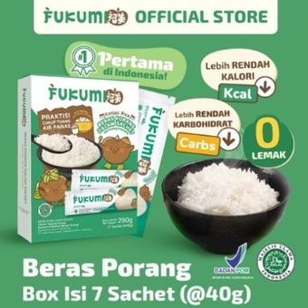 

Sup3r Pr0m0 FUKUMI Beras Porang Box Sachet - Shirataki/Konjac Rice beras diet / beras rendah kalori 7 sachet Dijamin Baru