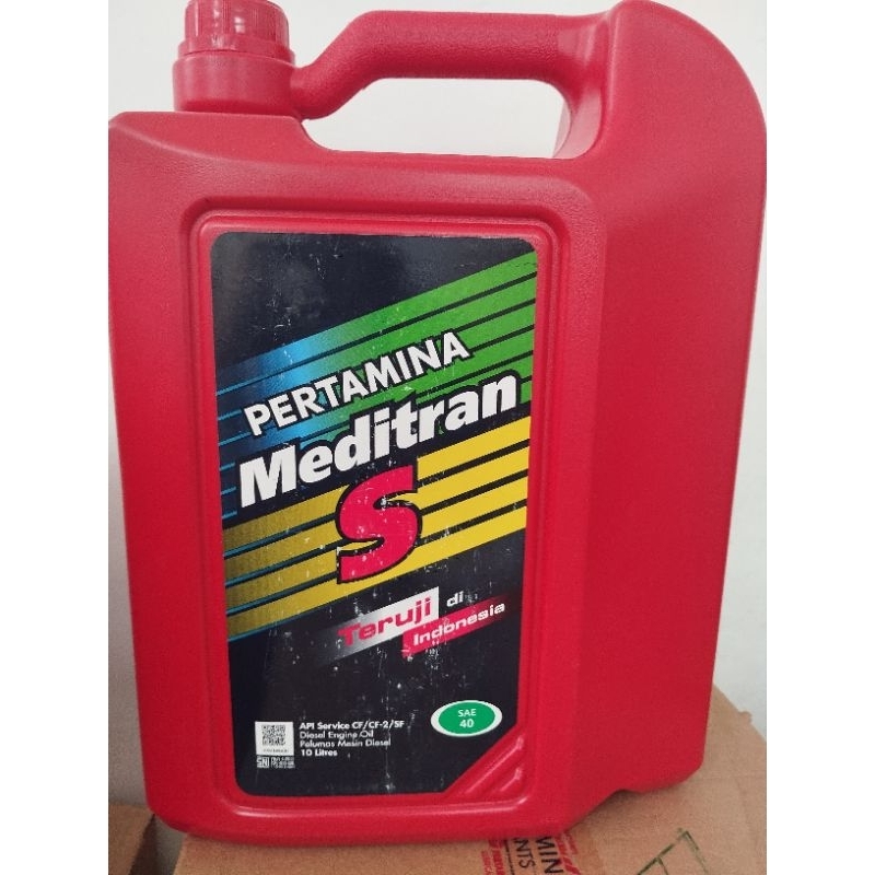 oli meditran s sae 40 10 liter diesel engine oil (galon)