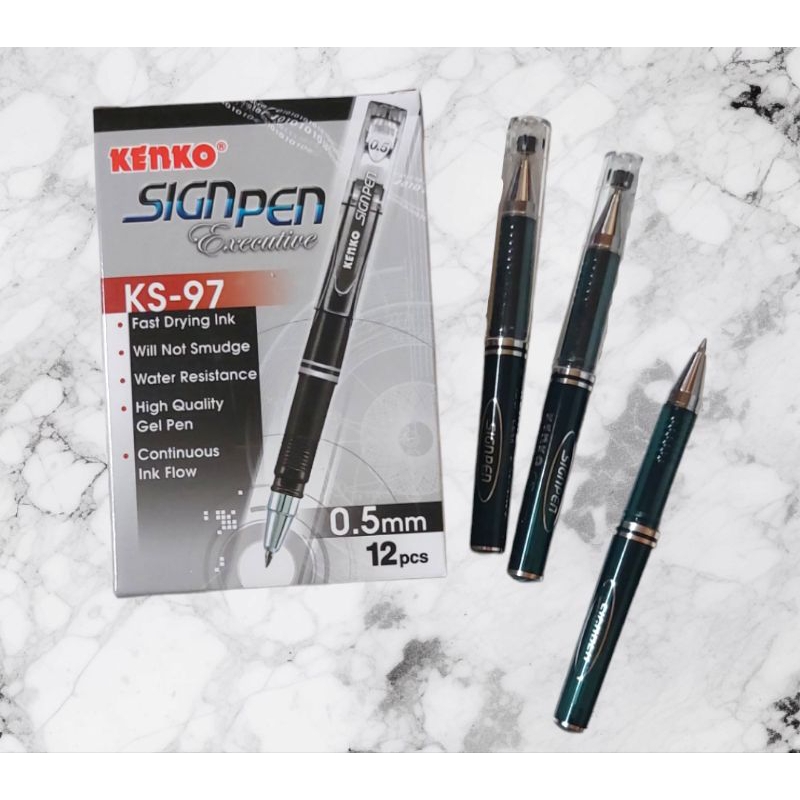 

(12 PCS) PULPEN KENKO SIGN PEN KS-97 PER PAK TINTA HITAM