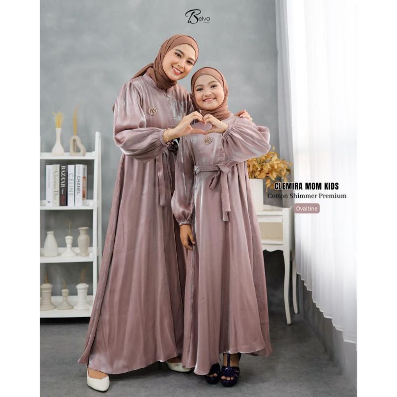 Couple Dress Clemira Mom & Kids by Belva Fashion
