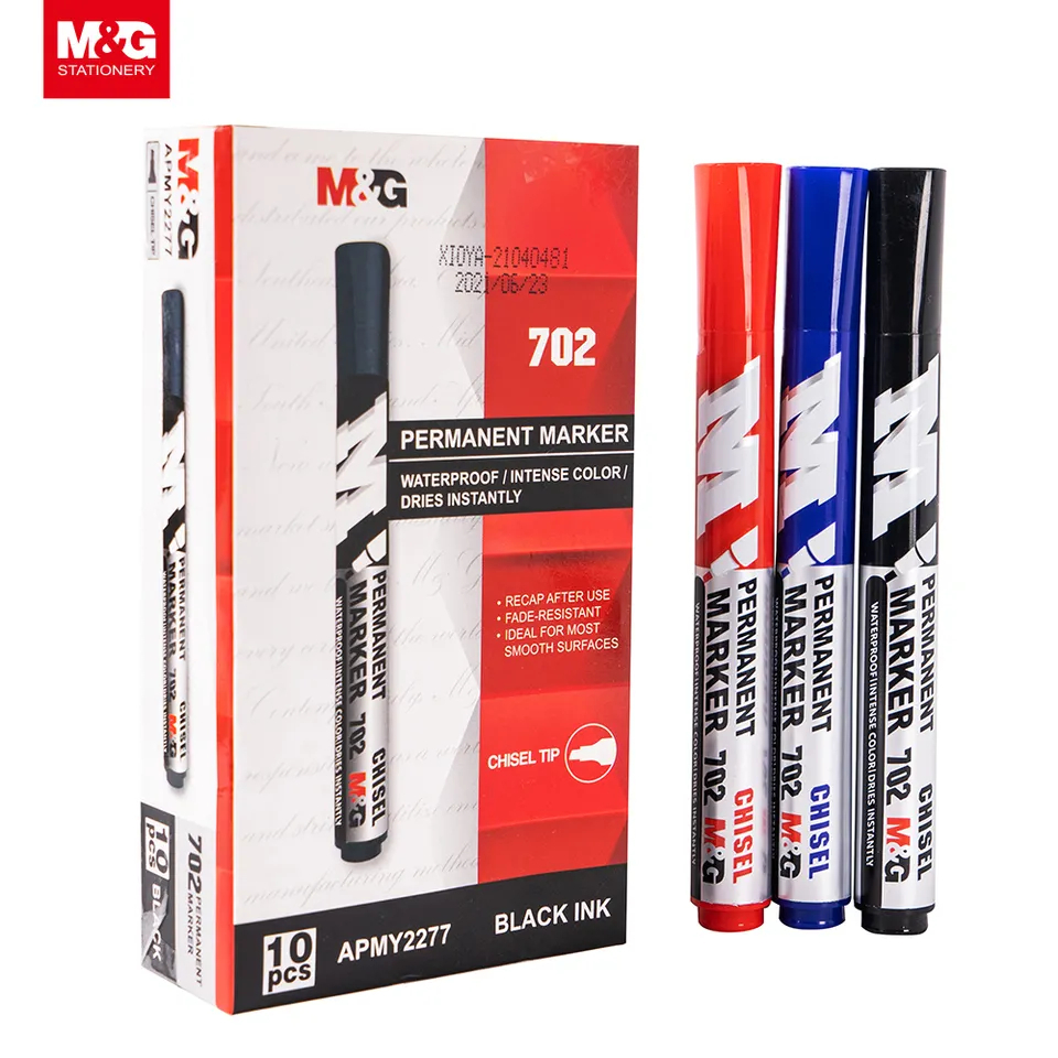 

M&G Spidol Permanen/Permanent Marker Berkualitas Spidol Papan Tulis Hitam Putih