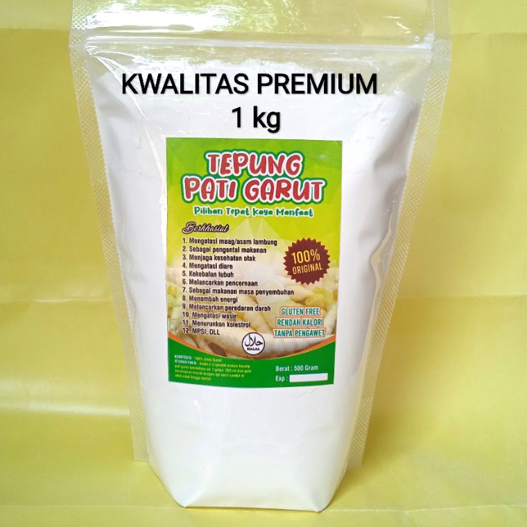 

[KODE A8VTB] Tepung Garut Pati Garut Original 1 Kg Obat Maag Asam Lambung