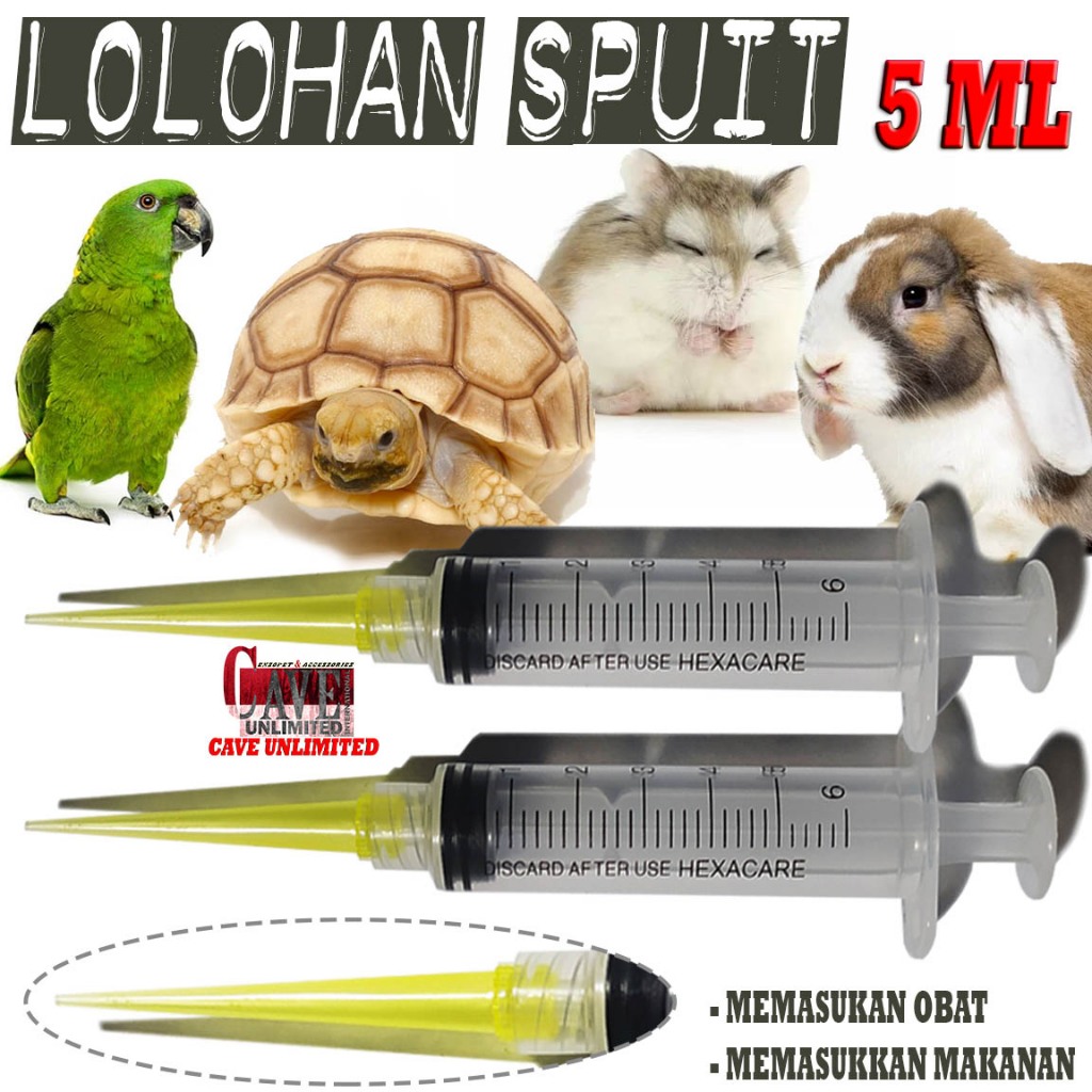 LOLOH SPUIT 5ML SPET FORCE FEEDING LOLOHAN PAKAN BURUNG LOVE BIRD AYAM PIYIK HAMSTER ALAT BANTU PEMB
