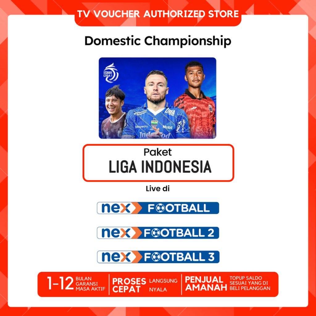Promo Paket Nex Parabola K-VISION 1901 Liga 1 Indonesia Kvision Liga Indonesia