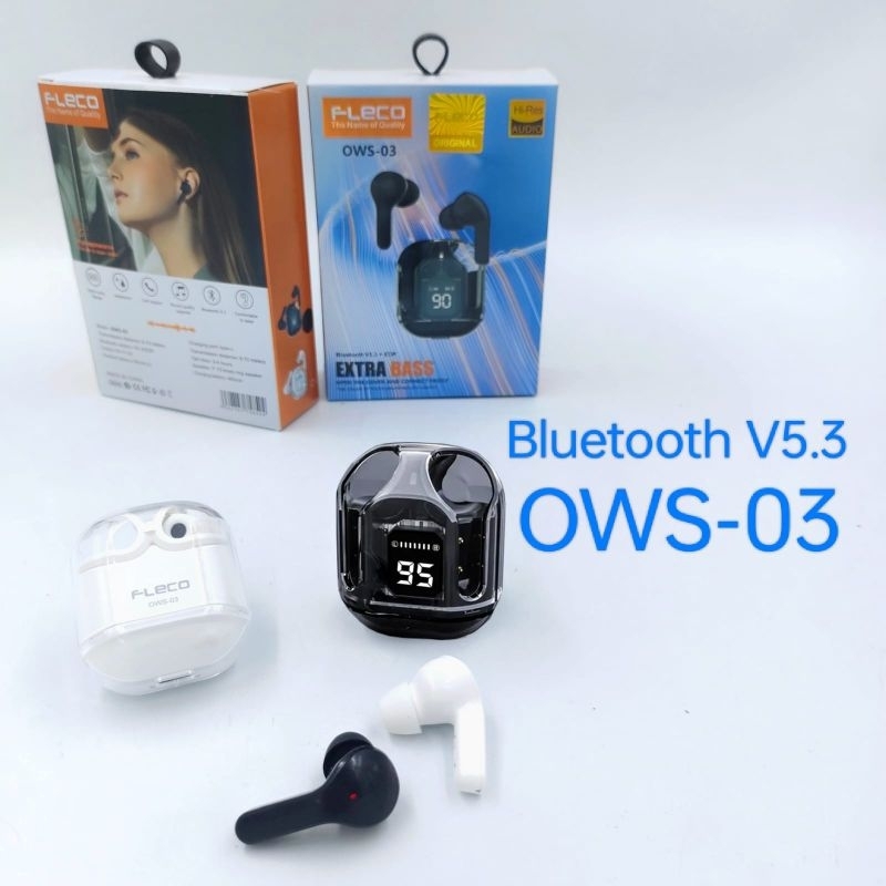 Headset Fleco Bluetooth OWS-03 Original Hansfree Handset HF Bluetooth Fleco OWS-03 Wireless Earphone