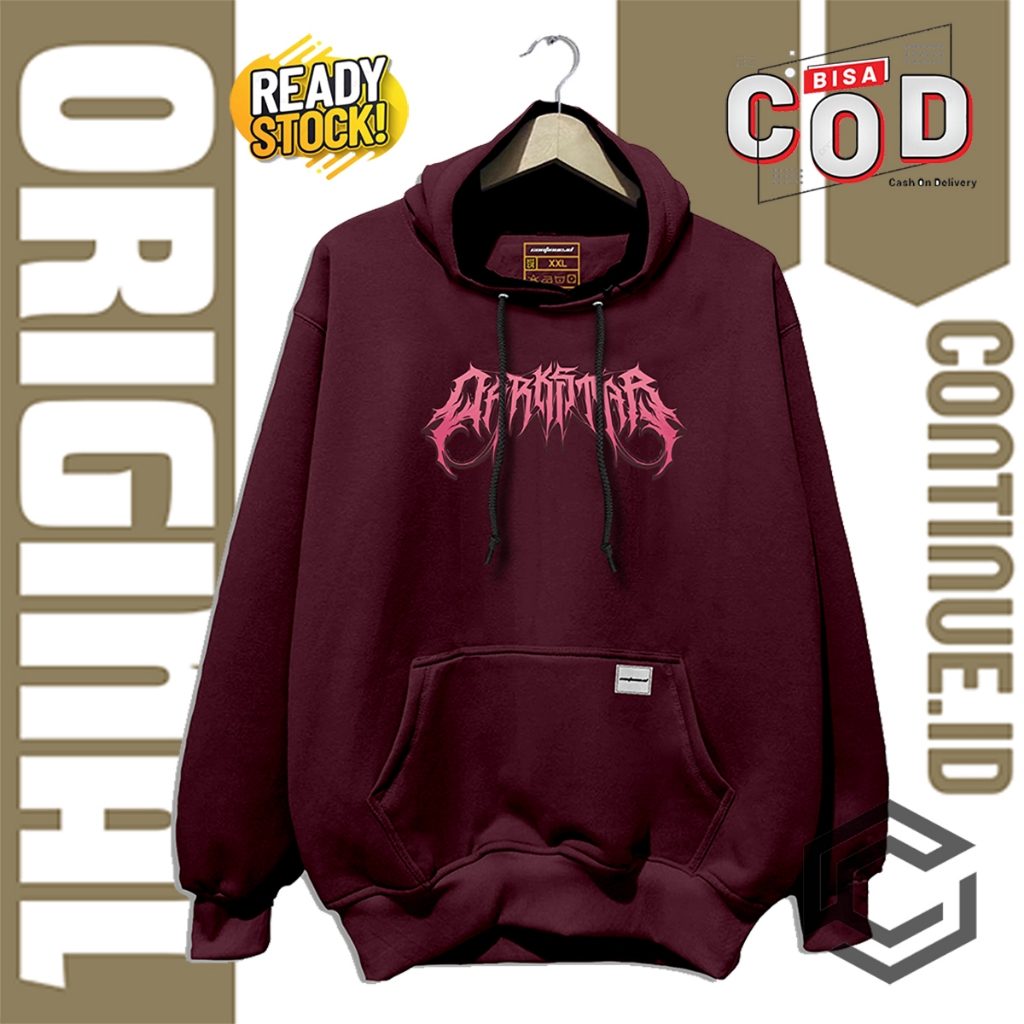 Jaket Hoodie Pria Distro Terbaru 2023 Burgundy Darkstar Suiter Cowok Original Brand Tebal Warna Crea
