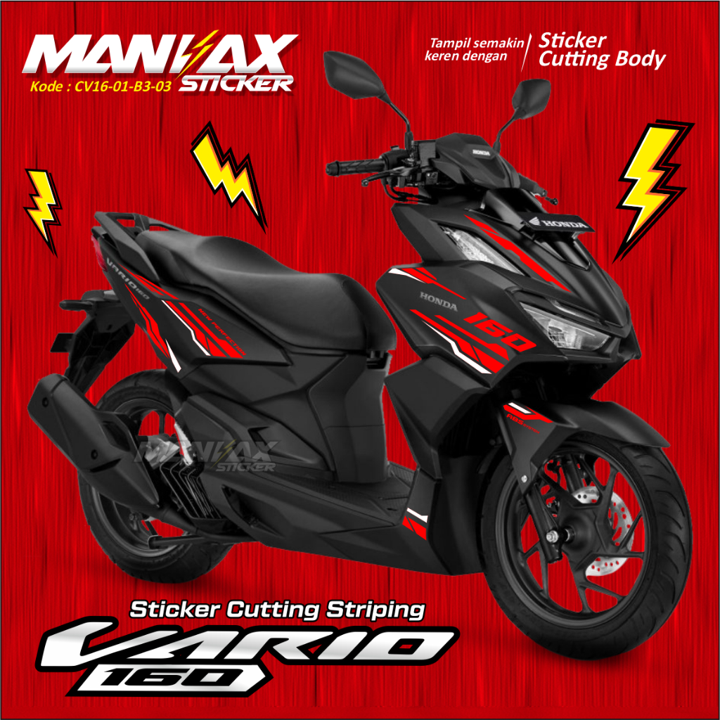 STICKER CUTTING VARIO 160 NEW STRIPING VARIO 160 - CUTTING STICKER - FOR VARIO 160