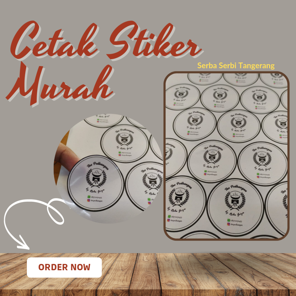 Cetak Stiker Sticker Murah Satuan Grosir Custom Ukuran A3+