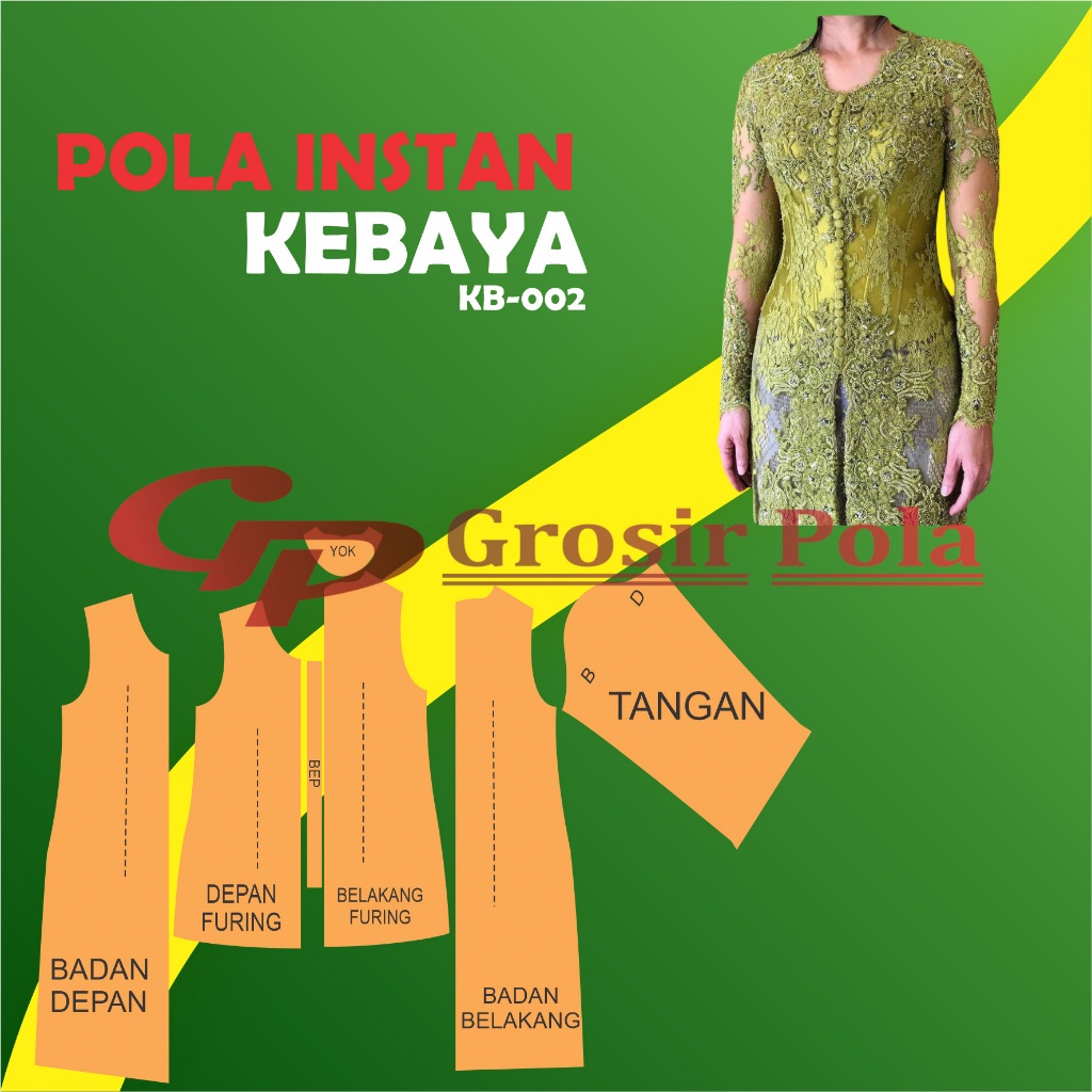pola instan kebaya/pola instan kebaya modern/pola kebaya wanita/pola instan murah/pola jiplak murah/