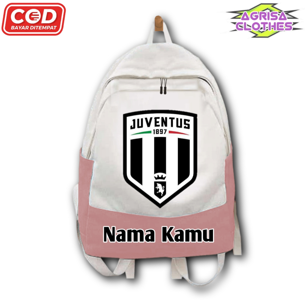 Tas ransel anak Juventus sepakbola dunia/free nama