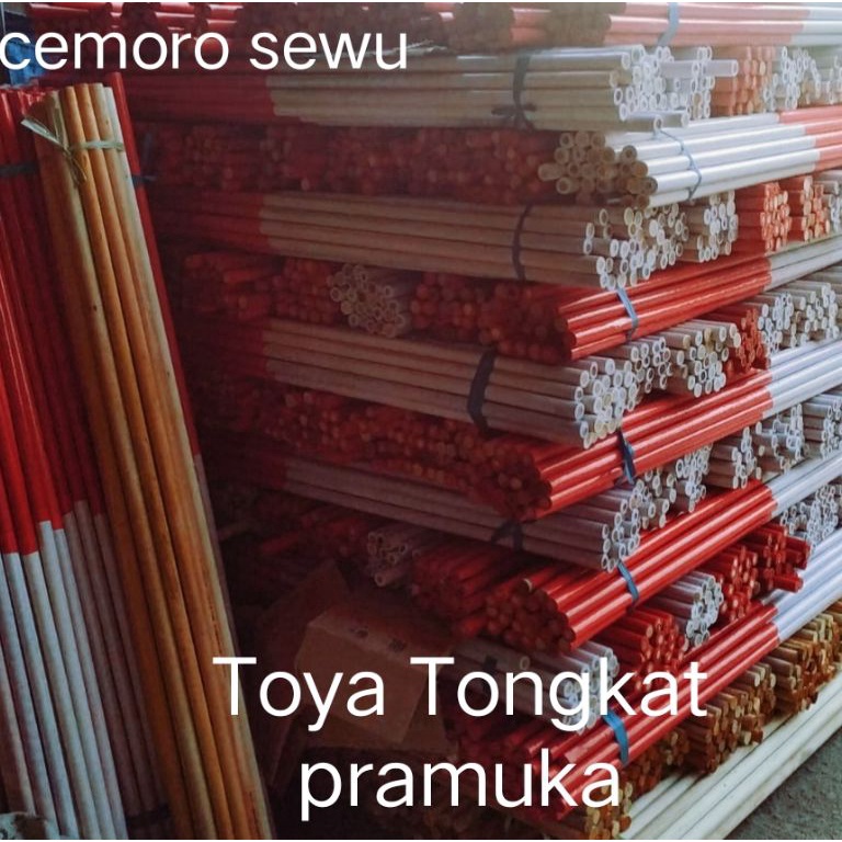 

[☂N15>] tongkat pramuka toya pramuka merah putih ada kayu dan bambu [240]