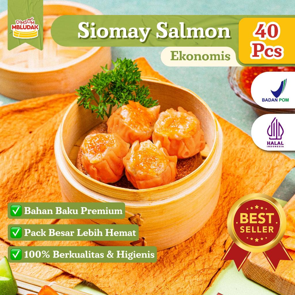 

Dimsum Mbludak Siomay Salmon Frozen Dimsum Ekonomis Halal 40 Pcs