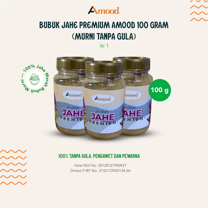 

JAHE BUBUK PREMIUM AmooD Jahe Merah Murni 100% Tanpa Pengawet dan Campuran Healthy Foods Isi 100 Gram