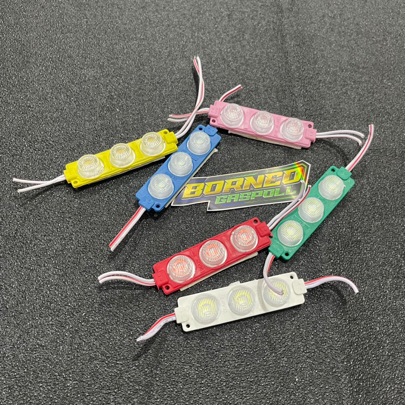 LAMPU LED 3 MATA BESAR KOLONG BAK TRUK 12V 24V 12 Volt 24 Volt