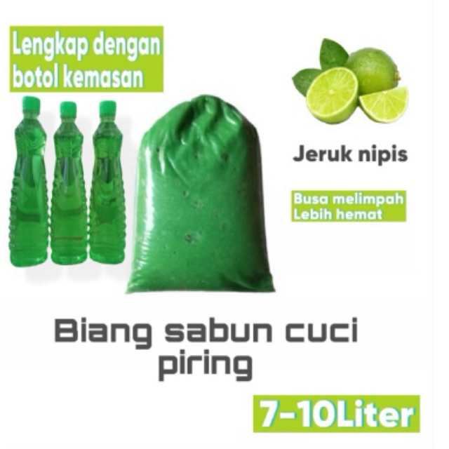 Biang sabun cuci piring 1 KG dengan botol kemasan
