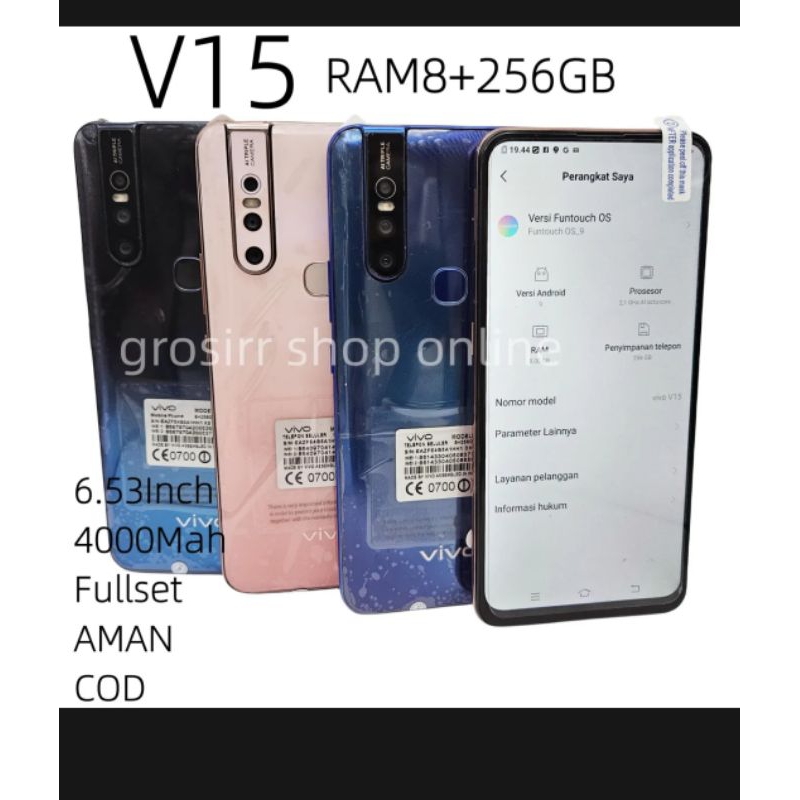Handphone HP VIVO V15  Ram 8GB Memory 256GB Vivo Y17 Ram6/128 GB Garansi 1 Bulan