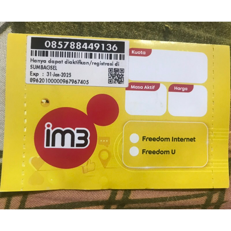PERDANA INDOSAT KOSONG/IM3 0K