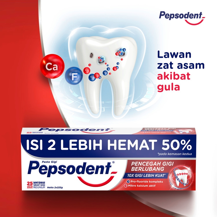 Pepsodent Tooth paste Anti-cavity 225 g x3 Image 2