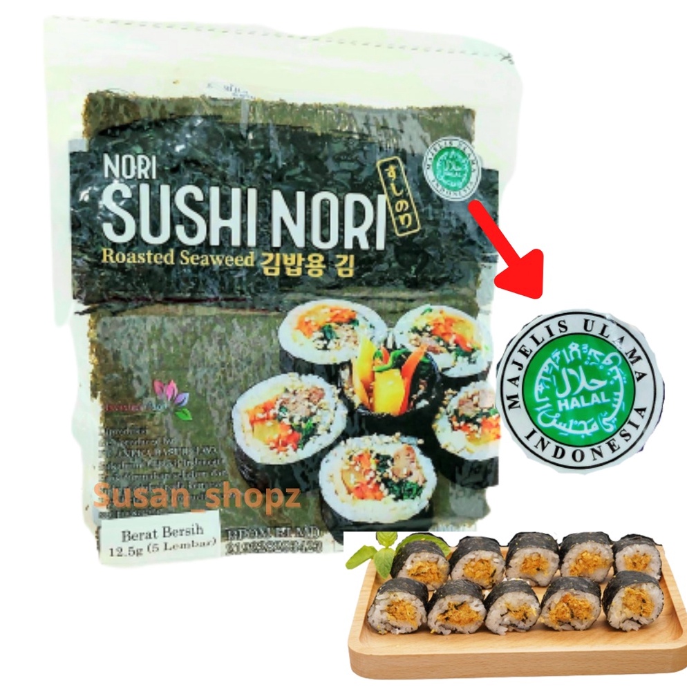 

[⁂P61@] Lembaran Nori 5 Lembar Rumput Laut Sushi Seaweed Kualitas Terjamin