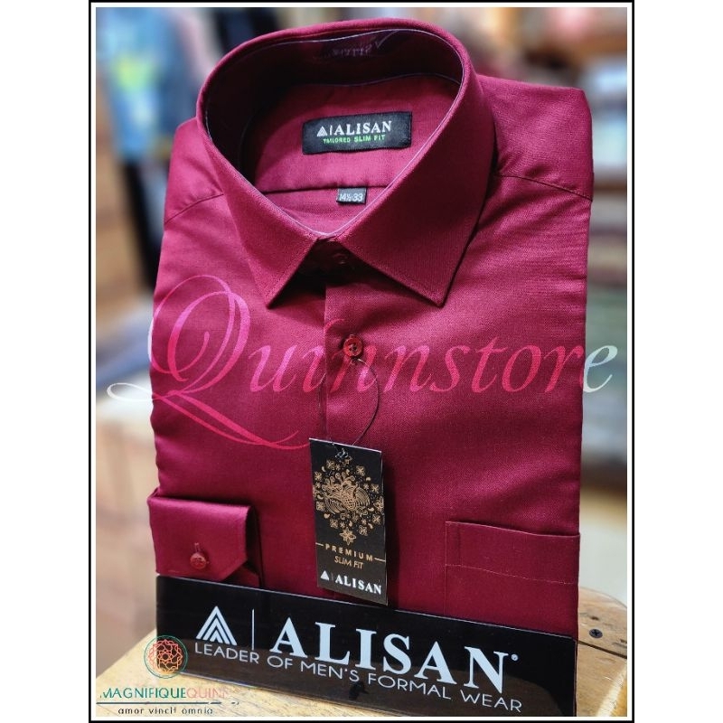 Alisan Original Kemeja Polos Bahan Katun Premium - Lengan Panjang - Slim Fit | Cotton | Premium | Soft