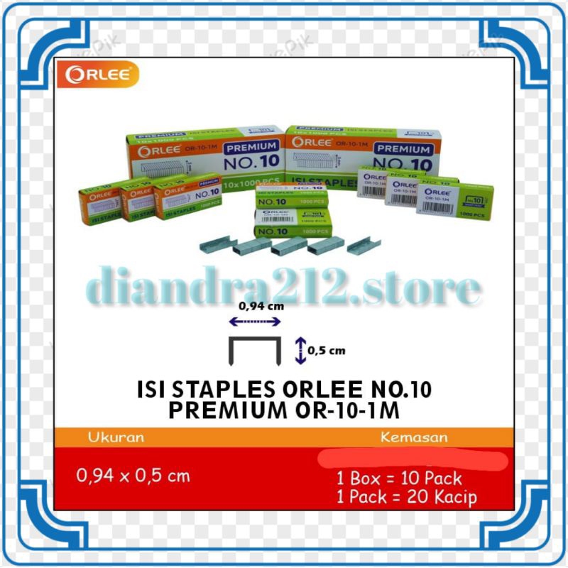 

Isi Staples Orlee Box Kecil Berkualitas Premium