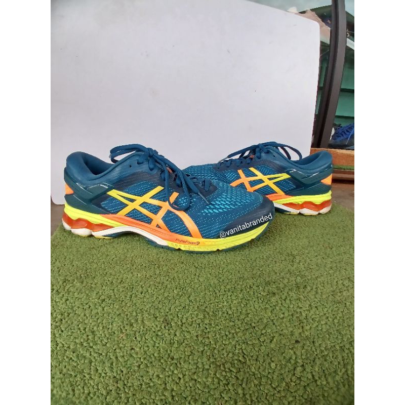 Sepatu Asics Gel Kayano 26 Blue Last Orange