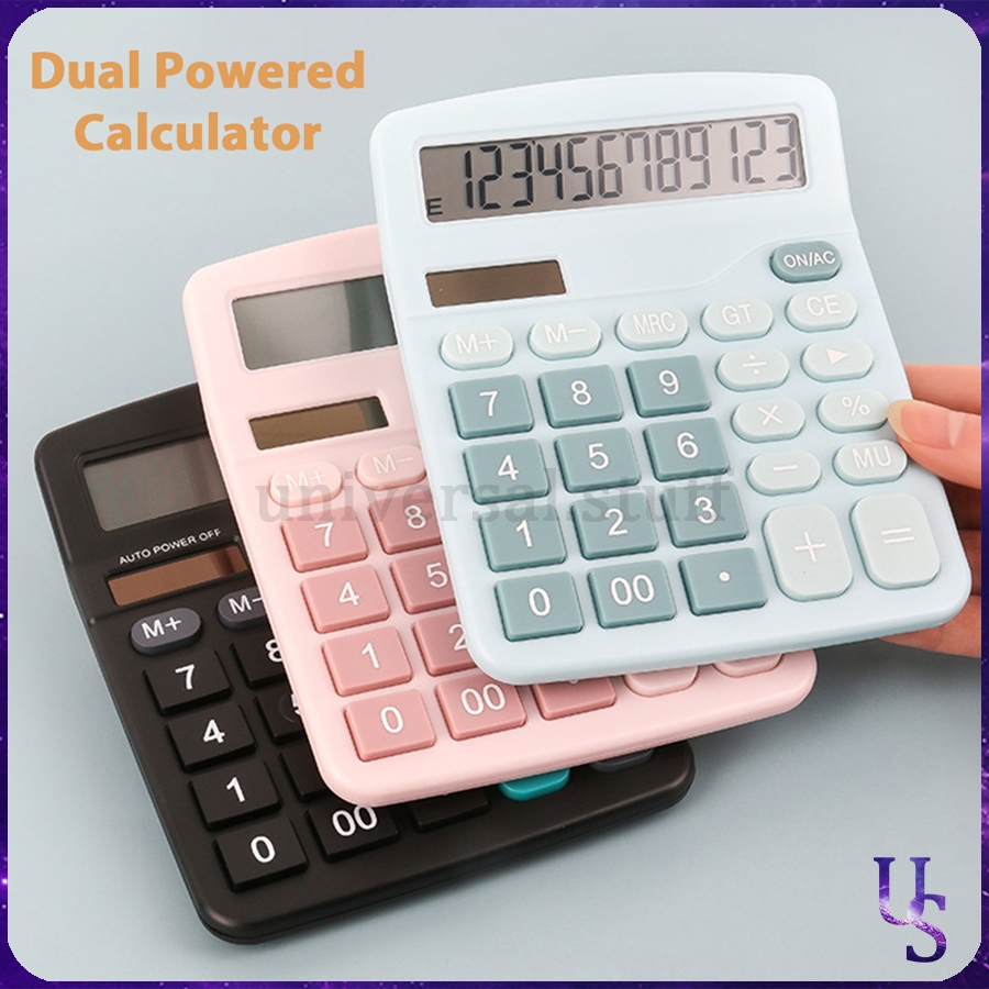 

[US] DEXIN Kalkulator Calculator Pastel Dual Power Solar Panel 12 Digit