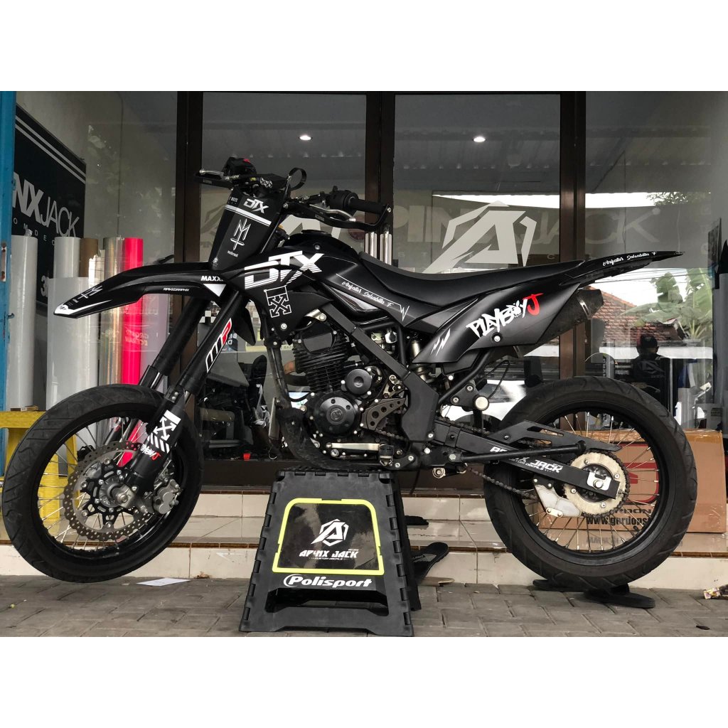 DECAL KLX  DTRACKER HITAM DOFF SIMPEL KEREN