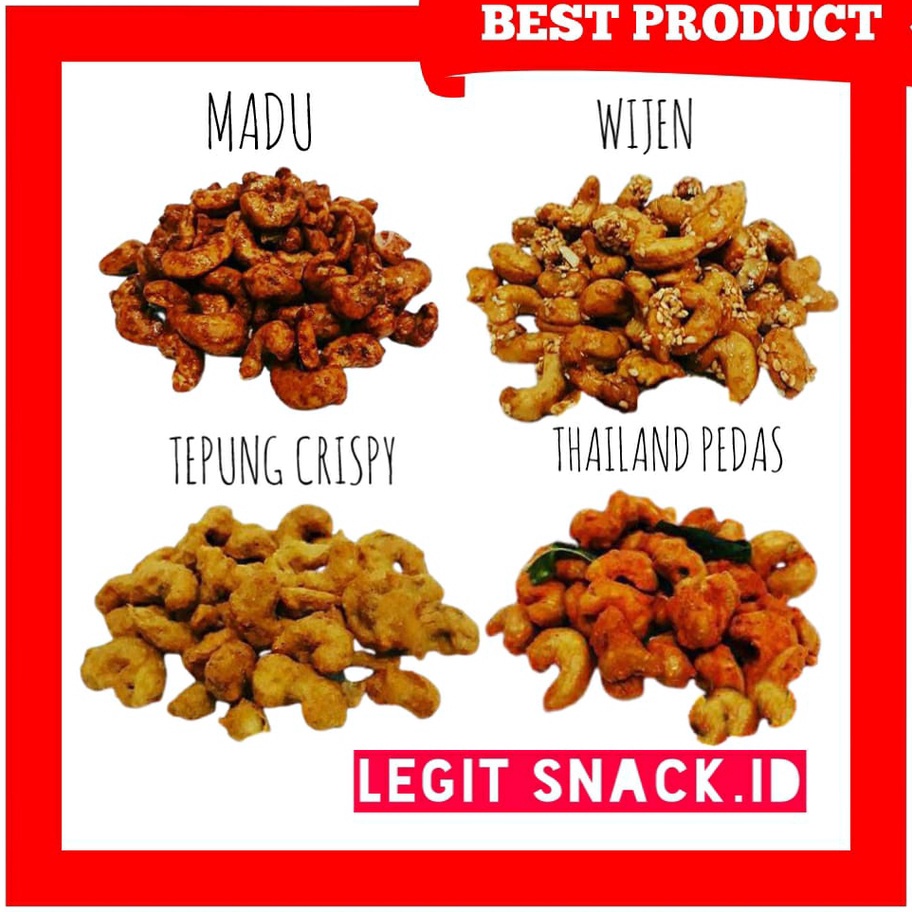 

Kode IC061 Kacang Mede Rasa Asin Madu Wijen Tepung Crispy Thailand Pedas 500 Gram