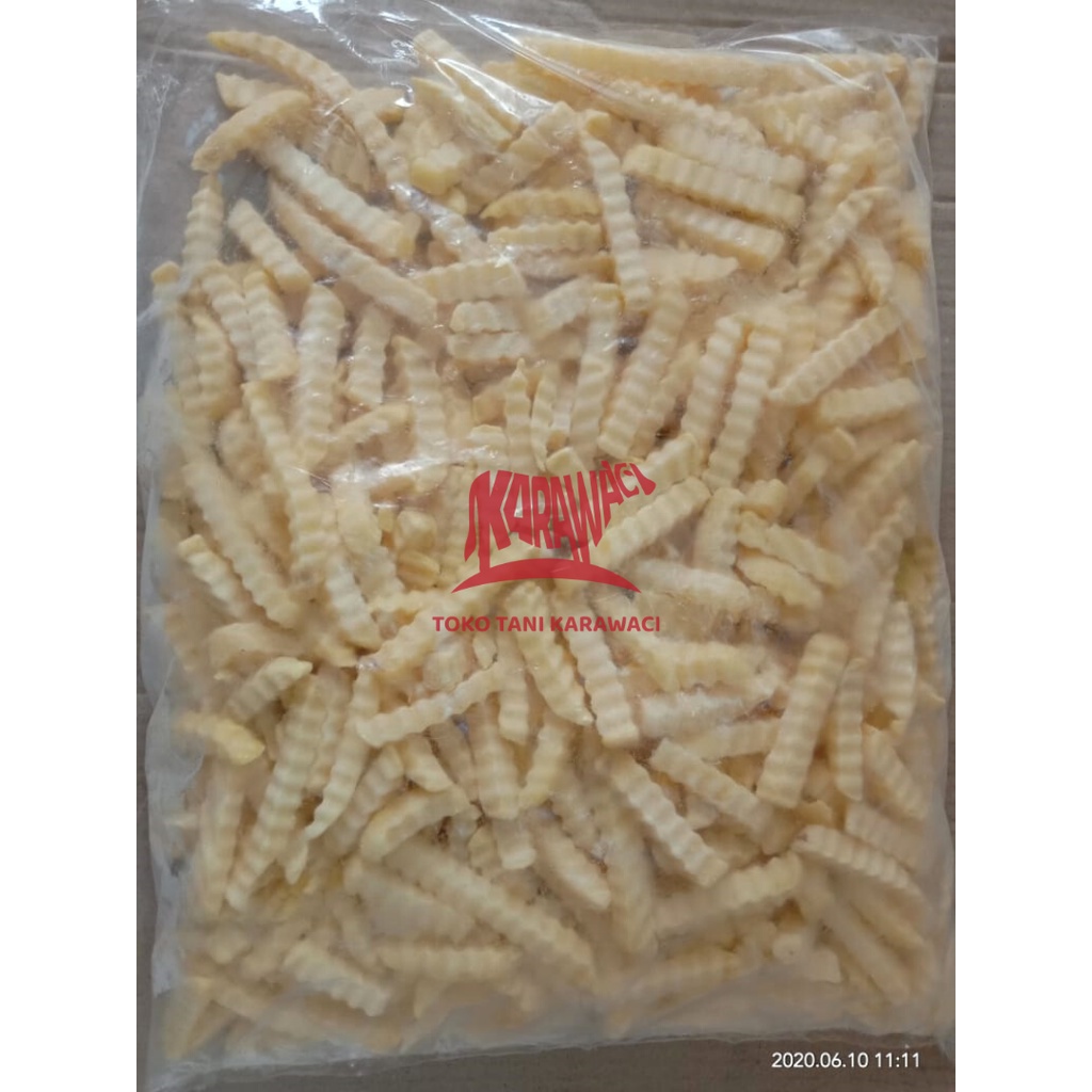 

12.12 Product HOT Kentang Goreng CRINKLE CUT 12 mm @2kg - 2.5kg !!!