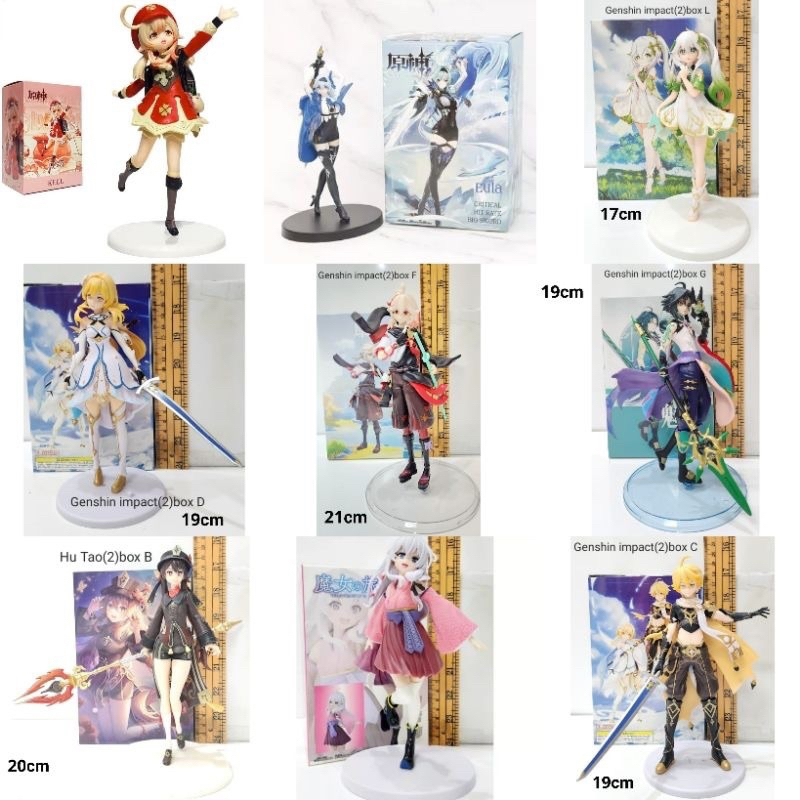 Action Figure game Genshin Impact Klee Hu tao Elaina Lumine Aether Qiqi