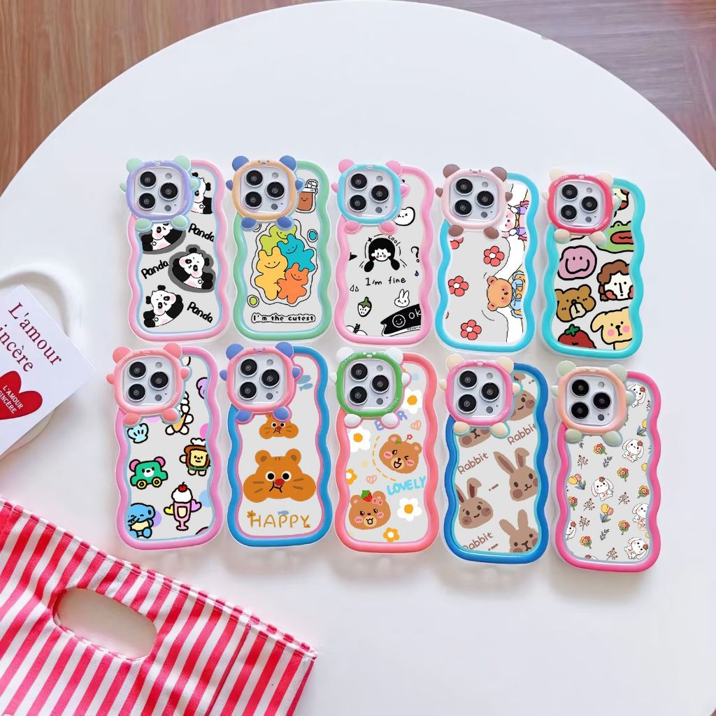 Softcase Gelombang Cute Motif REALME 11 REALME 10 REALME C25 REALME C12 REALME C30 REALME C55 REALME