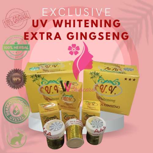 ( 12 pcs ) CREAM  UV WHITENING EXTRA GINGSENG ORIGINAL PAKAI SEGEL